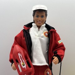 1968 Barbie Baywatch Lifeguard Ken Doll 12 “David Hasselhoff W/ Dolphin & Jetski