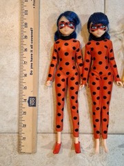 Miraculous Lady Bug Dolls Action Figures Lot 6 Cat Noir Queen Bee Bunnyx