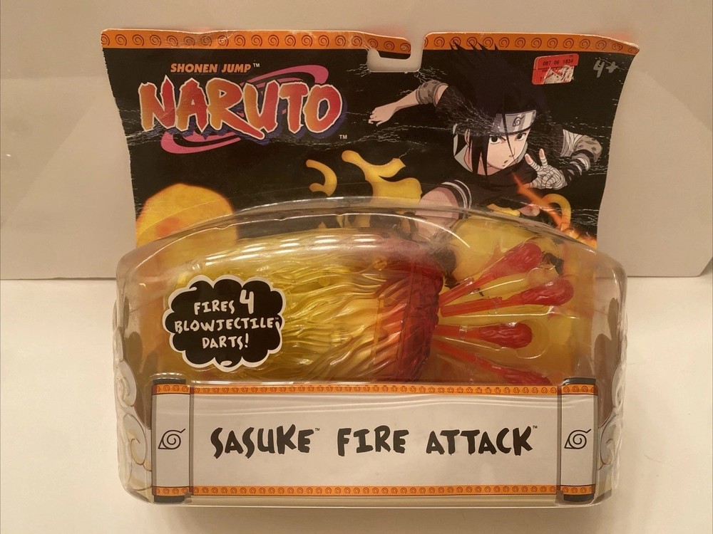 RARE 2006 Naruto Shonen Jump SASUKE FIRE ATTACK Weapon Accessory Set SEALED/NEW