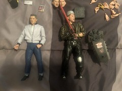 NECA Back To The Future 4 Figures Lot PLUS JADA Toys Delorean Lot of 3