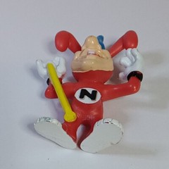 4 Vintage 1980s Dominos Pizza Avoid the Noid Bomb Advertising Mini Figure Set