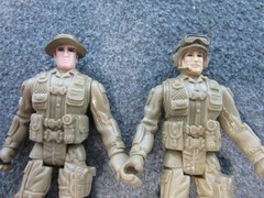 Lot of 10 Army Soldier Tank Chap Mei Beige Green Military Action Figues