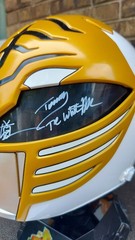 White Ranger Helmet SIGNED Jason David Frank Power Rangers Lightning Collection