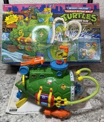 VTG 1991 Sewer Sub Submarine TMNT Teenage Mutant Ninja Turtles Playset Complete