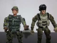 Lanard The Corps 4” Military Army Action Figures Vintage Lot of 2