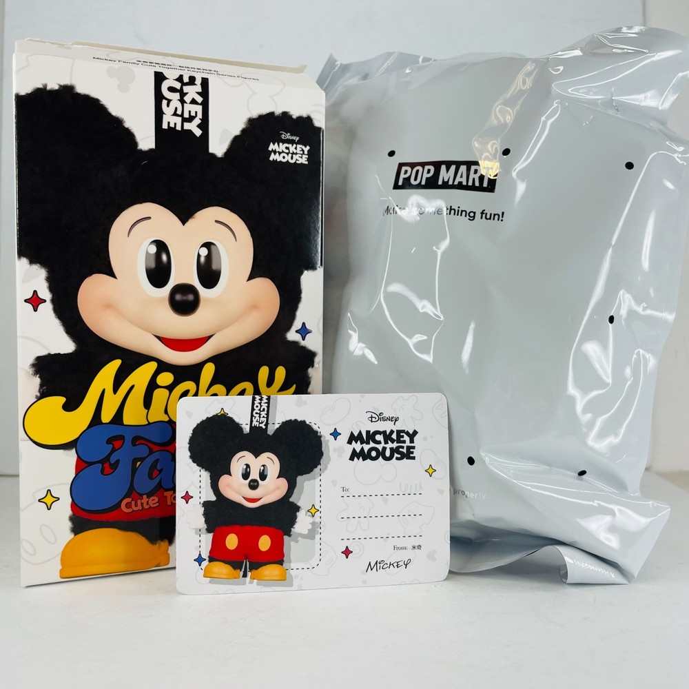 POP MART x Mickey Family Cute Together Keychain Series Keychain Plush – Mickey