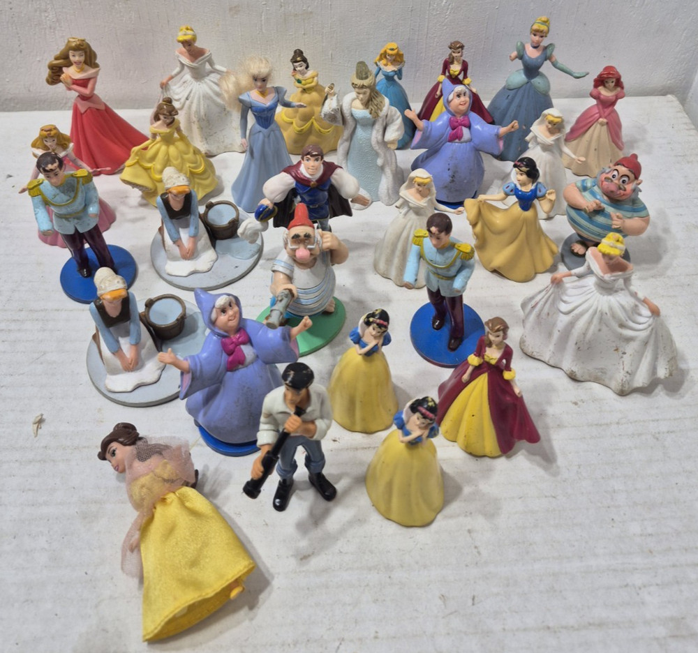 Large Lot of Various Disney Character PVC Figures Toys Princess Princesses Movie