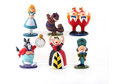 ALICE IN WONDERLAND FIGURES SET-6 PIECES-UNBRANDED-PVC-NEXT DAY FREE SHIPPING