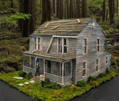 MICHAEL MYERS HOUSE MODEL~HALLOWEEN MOVIE HOUSE DIORAMA~STRODE~HO SCALE BUILT