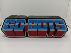 Retro Go Bots logo light box sign display for vintage gobots collection display