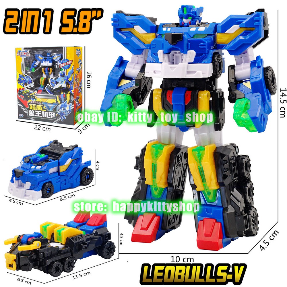 Miniforce V-Rangers Mini Volt Legend King V Combiner Robot Figure Boys Toy Car
