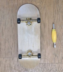 Premium Wood Fingerboard Complete with Bearing Wheels and foam grip and Trucks
