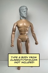 Wing Man Action Figure Head 1:9 or 1:6 Mego
