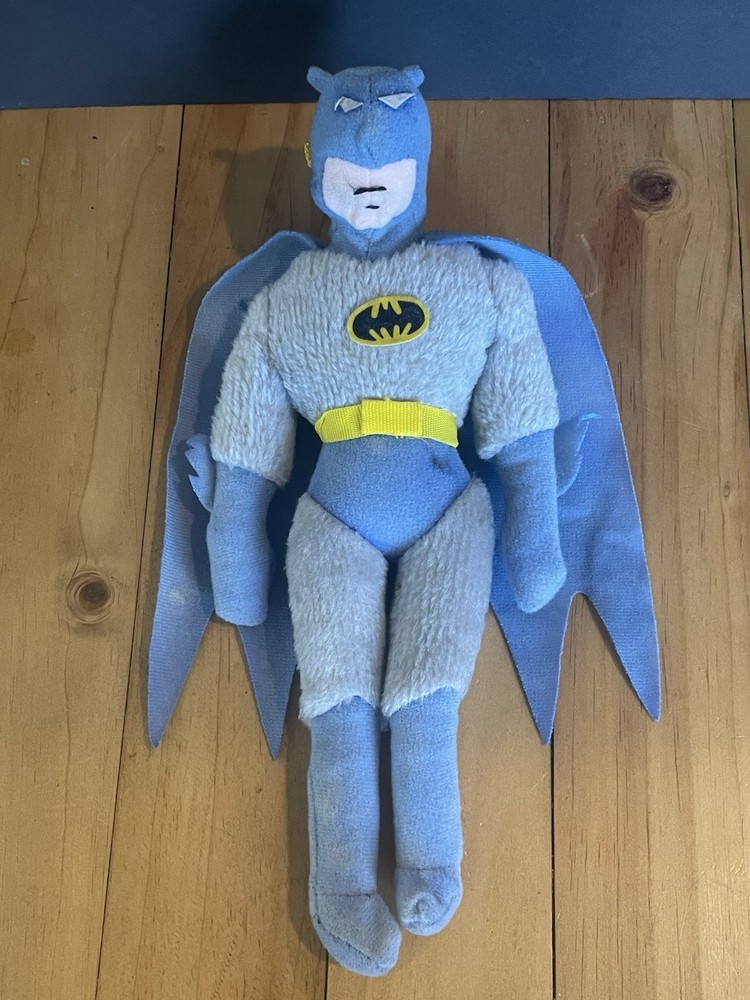 Vintage 1989 Batman Plush ACE Novelty DC Comics Stuffed Toy Gray Blue Rare