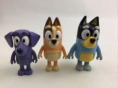 Bluey Dog Figures Toy Extended Family Blue Large Lot Moose Toys 14pcs