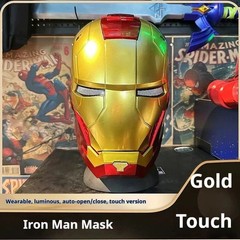 Iron Man Helmet MK5 Jarvis Wearable Electric Opening and Closing Helmet with Tra