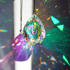 89Mm/3.5In Hanging Chandelier Crystals Prisms for Window Suncatchers Chandelier