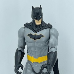DC COMICS Batman Action Figure Gray Black Cape Yellow Belt Poseable 12in 67800