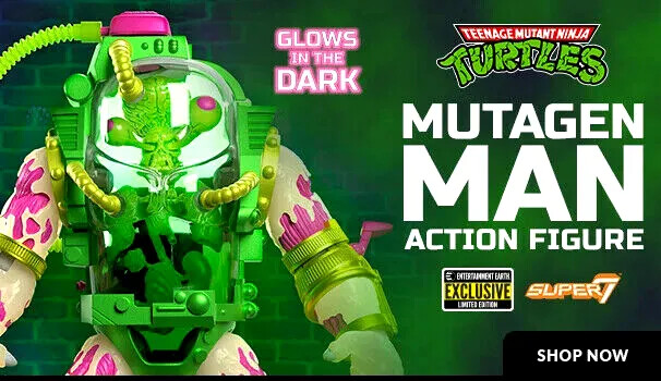 TEENAGE MUTANT NINJA TURTLES MUTAGEN GLOW EXCLUSIVE BOXED SET NEW SUPER 7 TMNT
