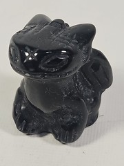 1″ Black Toothless How To Train Your Dragon Figure Talisman Token Obsidian 25g