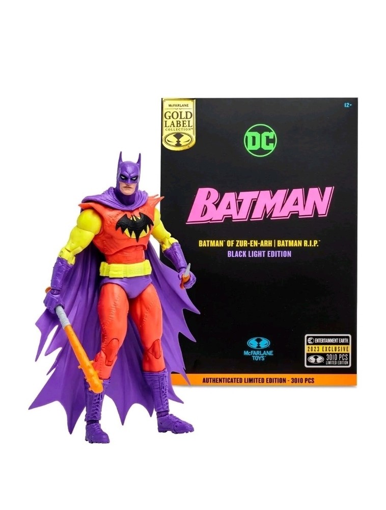 McFarlane Gold Label Batman of Zur-En-Arh Black Light Entertainment Earth EE Exc