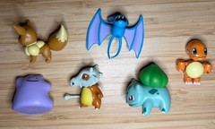 WCT Pokemon Deluxe Action Figure Toy LOT Ash Bulbasaur Cubone Ditto Eevee Battle