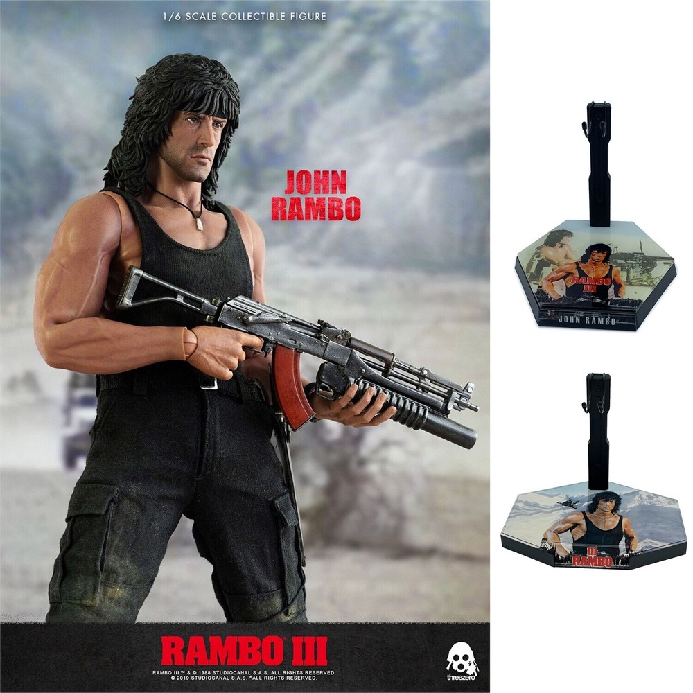 1/6 Scale Action Figure Display Stand Rambo III First Blood Customize