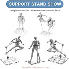12PC HG144 Adjustable Action Figure Display Holder Base Doll Model Support Stand