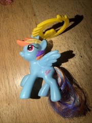 My Little Pony G4 Apple Bloom 2 1/2” Brushable Toy Figure MLP & Mcd Rainbow Dash