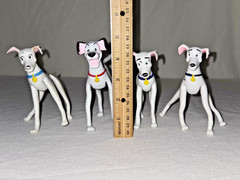 Just Toys Bend-Ems 101 Dalmatians lot of 6 bendy toys (with marks/wear)