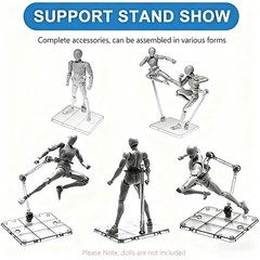 12PC HG144 Adjustable Action Figure Display Holder Base Doll Model Support Stand