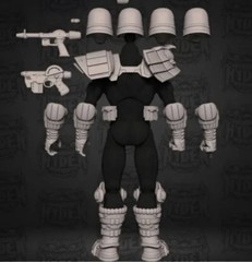 Judge Dredd Kit 1/12 Marvel Legends Unpainted Custom Comic Action Figure