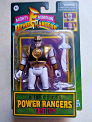 Mighty Morphin Power Rangers WHITE Power Ranger Flip Head RETRO FREE SHIPPING