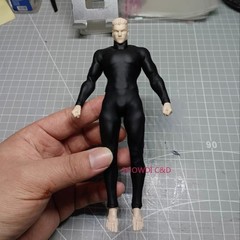 1/12 Male&Female Matte Black Bodysuit Tight Leotard Jumpsuit For 6”RomankeyCOWL