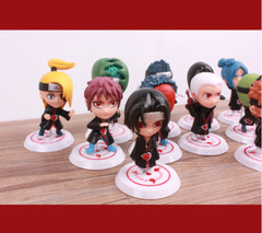 11Pcs Naruto Akatsuki Itachi Yahiko Orochimaru PVC Figures Statue Toy Kids 7-8cm