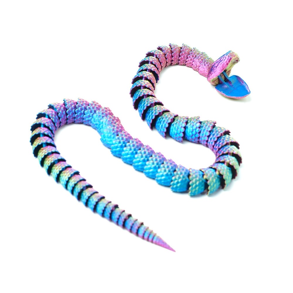 20.87inch 3D Printed Snake Model,Articulated Animals figure,Toys Home Decor
