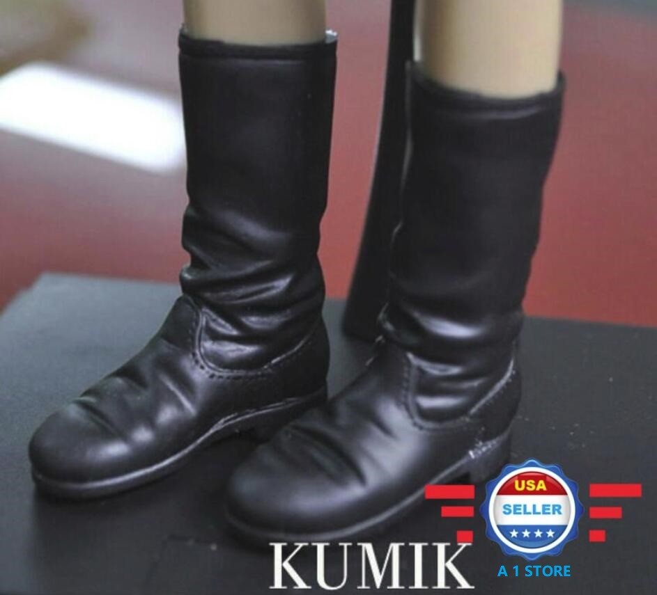 KUMIK 1/6 scale Black Boots HOLLOW for 12” Female Figure Doll Phicen