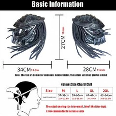 Predator Motorcycle Helmet Full Face Head Alien Hunter Graphic Racing Gear Gift