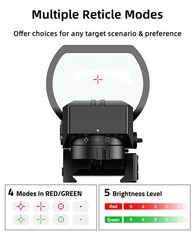 EZshoot Rechargeable Motion Awake Multiple Reticle Red Green Dot Sight, 40mm …