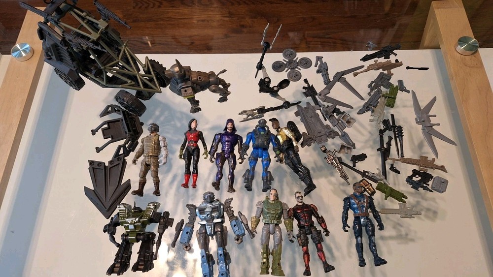 Final Faction Alpha Team Action Figures & Assorted Weapons/Vehicle Large Lot