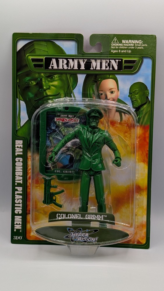 2000 Army Men Sarge’s Heroes Colonel Grimm 6″ Action Figure 3DO Playing Mantis