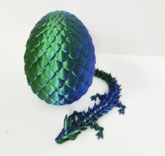 3D Printed Dragon Egg Crystal Full Articulated Laser Green Fidget Toys Kids Gift