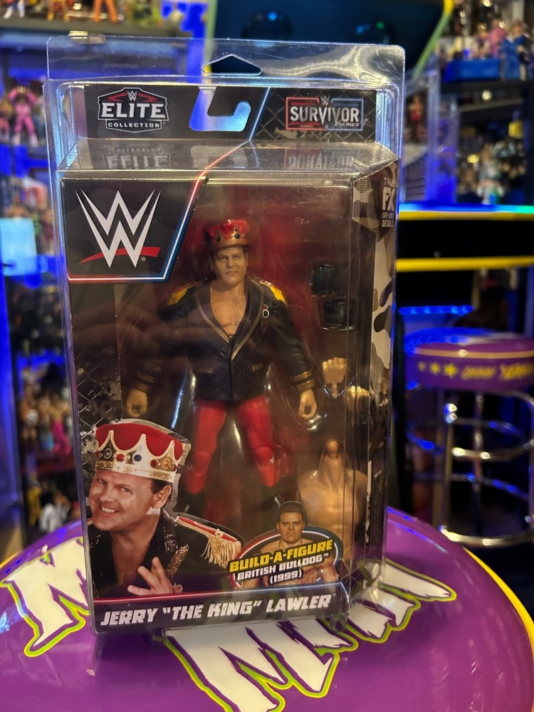 WWE Mattel Jerry The King Lawler Elite Survivor Series BAF British Bulldog NIB