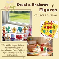 24PCS Brainrot Figure Set – Italian Character Display, Desk Decor & Gift for Fan