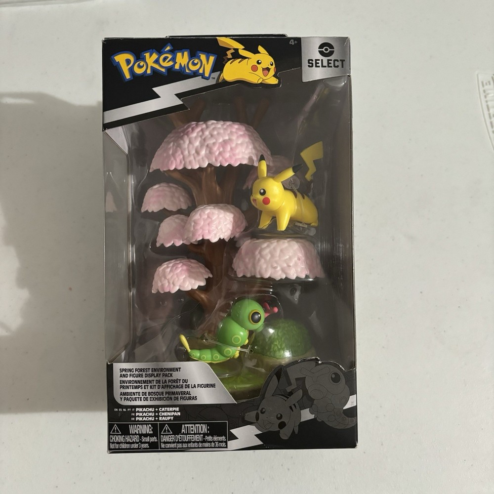 Pokémon Select Series 4 – Spring Forest Environment – Pikachu & Caterpie Pokemon