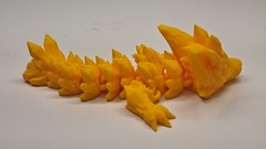 Crystal 3D Printed l Dragon Small Tellow