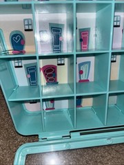 Disney Doorables Series 5 Blue Aqua Collector Case Display Pink Glitter Handle