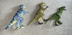 T-Rex Dinosaur Lot Of 3 See Pics Made In Indonesia Plastic