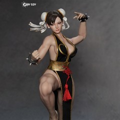 HiPlay PLAY TOY Fighting Goddess 2.0 – Black Outfit, 1:6 Action Figure