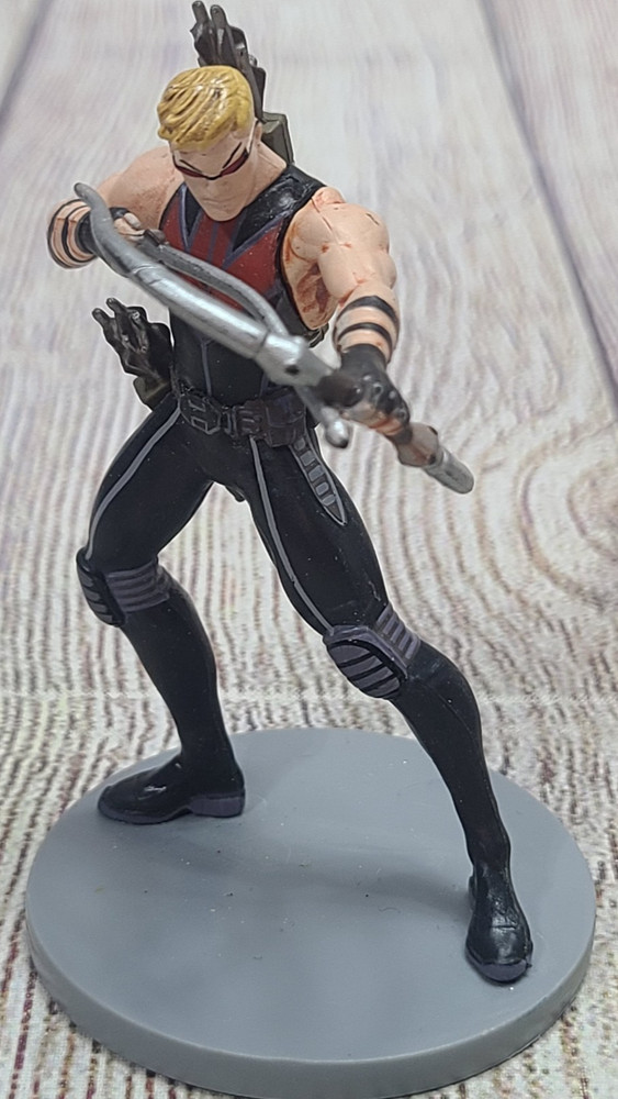 Disney Store Marvel Avengers Hawkeye Figure Cake Topper Black Red Silver 3.5″